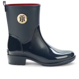 Tommy Hilfiger  Short Kippa Rain Boots in Navy Size 10 NEW
